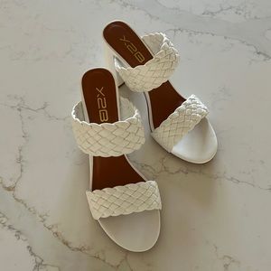 Women’s White Braided Heels